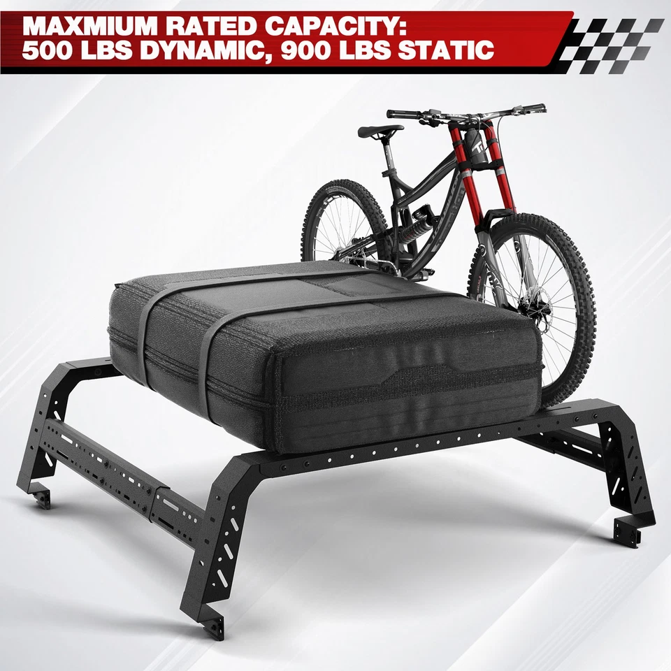 For Ram 1500/Ford F150 F250/Silverado 1500 New Steel Truck Bed Rack Carrier Foto 4 de 4