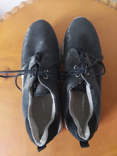 TOM TAILOR Denim Damen Schuhe Sneaker Halbschuh Freizeitschuh Schwarz Gr 37 - Bild 4 von 5