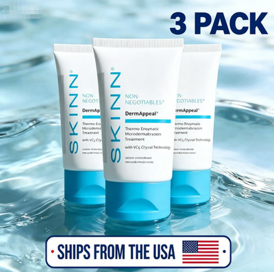3x SKINN DermAppeal Microdermabrasion Treatment 2oz - Gentle Facial Exfoliator--