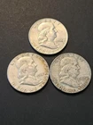 Lot (3) 1963-P & 2-63-D Franklin Half Dollar Coins