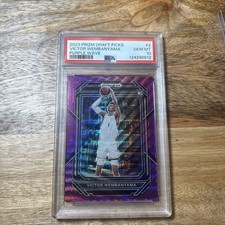 Victor Wembanyama 2023 Panini Prizm Draft Picks Purple Wave Rookie RC PSA 10