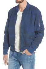 Schott Bros NYC Civ/Mil1913 Intermediate Blue Camo Bomber Jacket Mens Size XL