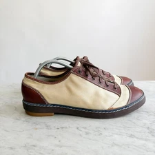 PF Flyers The Ringside vintage style sneakers brown cream men's size 11