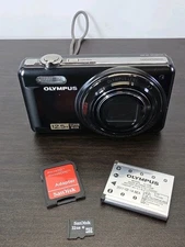 Olympus VR-320 14.0MP Digital Camera W/ Battery and 32GB SD CARD Tested Working 