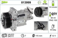 Valeo 813999 Kompressor FüR Klimaanlage Klimakompressor Kompressor Klima