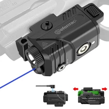DEFENTAC 450lm Slidable Pistol Light and Blue Laser Sight Combo, Strobe and M...