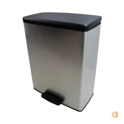 Curver Deco bin slim 254619 Mülleimer 52l Silber Eimer SIEHE TEXT/FOTO