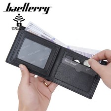 Short men's Baellerry RFiD anti magnetic business minimalist horizontal wallet