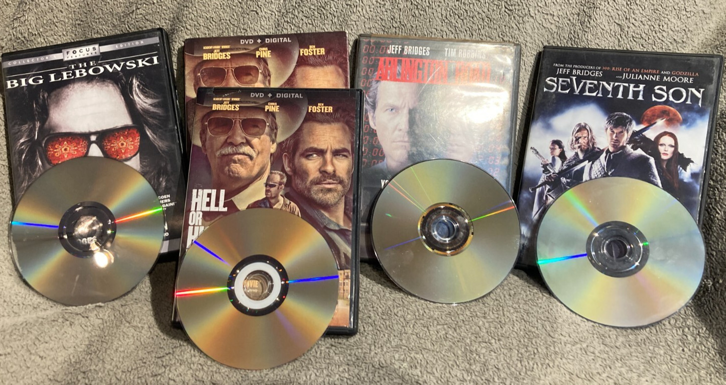 Jeff Bridges Lot 9 DVD s Big Lebowski, Hell or High H20, Arlington & 7th Son