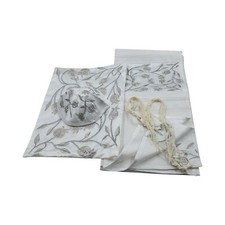 Tallit Prayer Shawl For Women 100 Kosher Embroidered WitH Flowers Judaica Gift