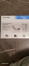 ACTIONTEC 500 Mbps Powerline Network Adapter Kit 4-Ports Hub Ethernet PWR514K01