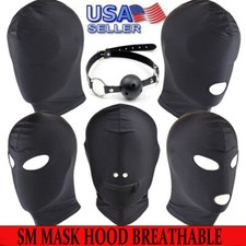 Spandex Face Cover Head Hood Cosplay Headgear Open Eye Mouth Mask Gag Stopper US