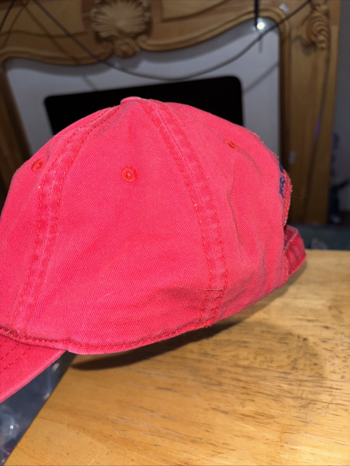 U.S. Polo Assn. Cappello da baseball regolabile rosso con ricamo pony nero