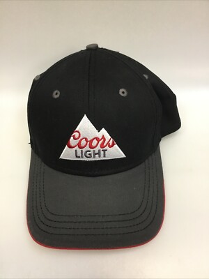 Coors Light Beer Baseball Hat NWT Black Silver