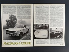Vintage 1974 Mazda RX-4 Coupe - Original 4 Page Article