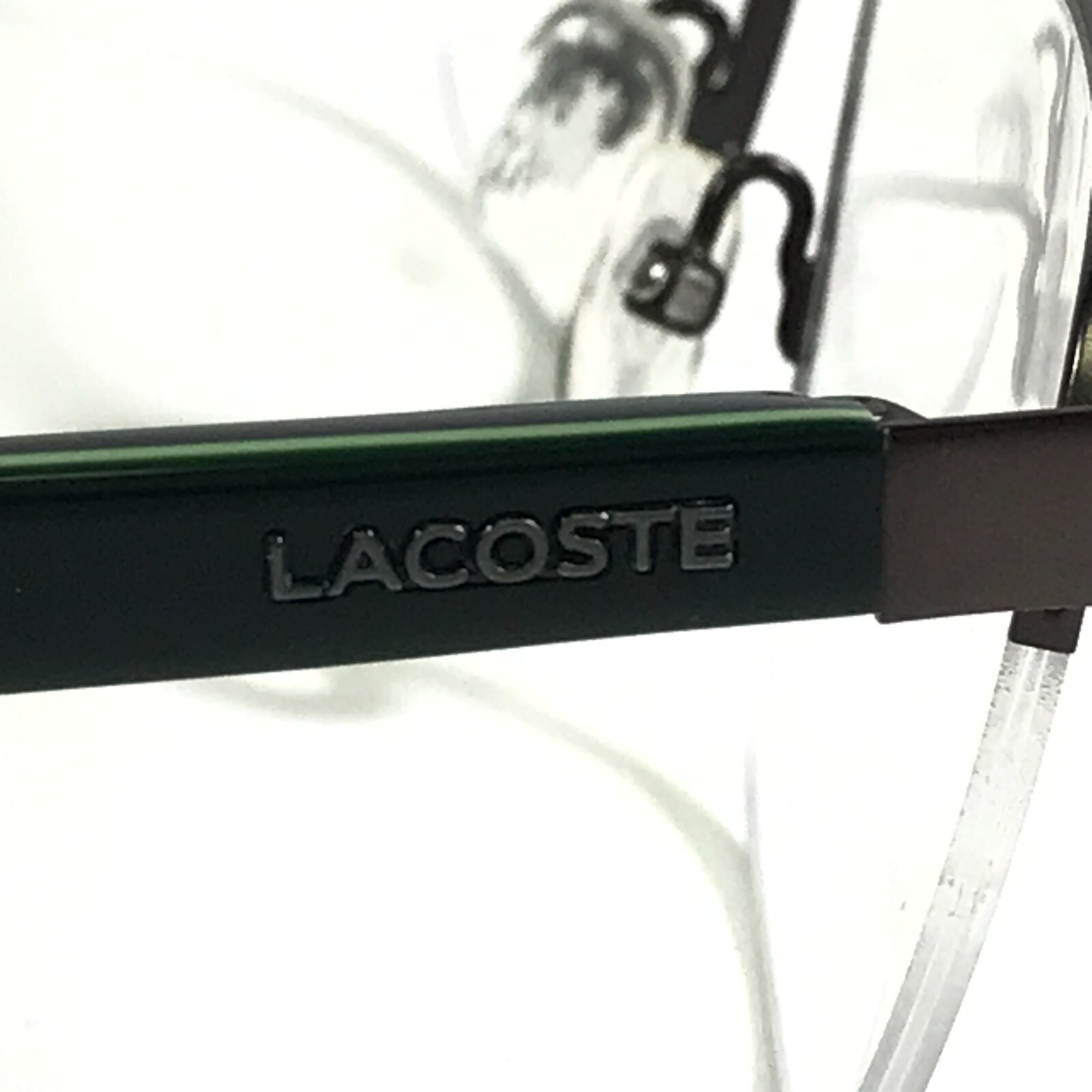 Lacoste L2248 033 Eyeglasses Frames Grey Green Rectangular Half Rim 53-19-145 thumbnail 5