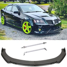 Carbon Fiber Look Front Lip Splitter Body Kits + Strut Rods For Pontiac G8 GXP