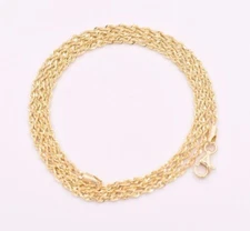 2mm Solid Sparkle Glitter Diamond Cut Rope Chain Necklace Real 10K Yellow Gold