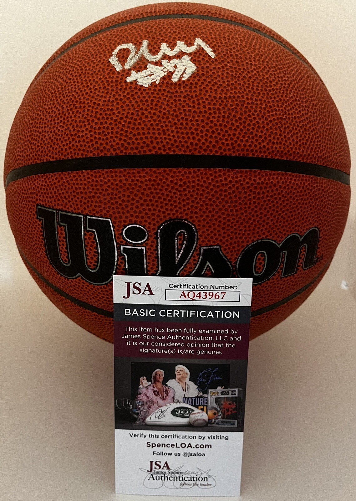 DERIK QUEEN Autographed Signed Maryland Terrapins WILSON NBA BASKETBALL JSA COA 