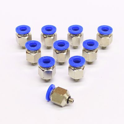 10pc COMPACT Push In Straight Fittings 6mm 10//32 UNF MettleAir MTC6-U10C