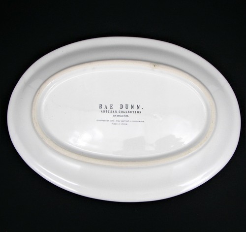 Rae Dunn Champagne Cheers Plate Oval Dish Wedding Celebration Collection Magenta - Picture 5 of 6