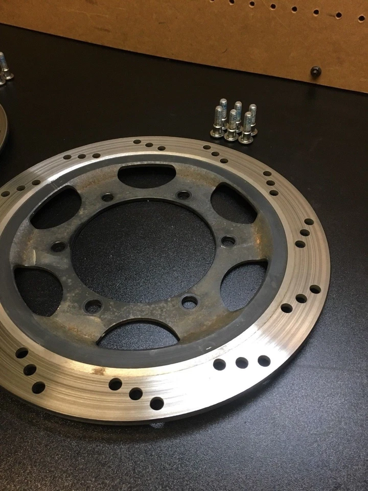 Juego de rotor de freno delantero Triumph Trident 900 1995 par recto poco kilometraje Foto 4 de 4