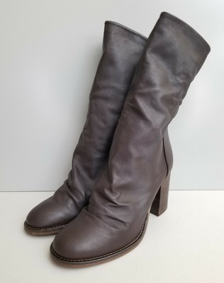dark brown slouch boots