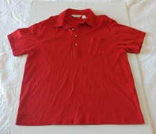 Orvis Polo Shirt Mens XL Red Pocket Short Sleeve Collared Casual READ