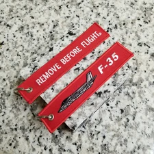 F-35 Lightning II Remove Before Flight ® Keychain, Tag, Streamer!