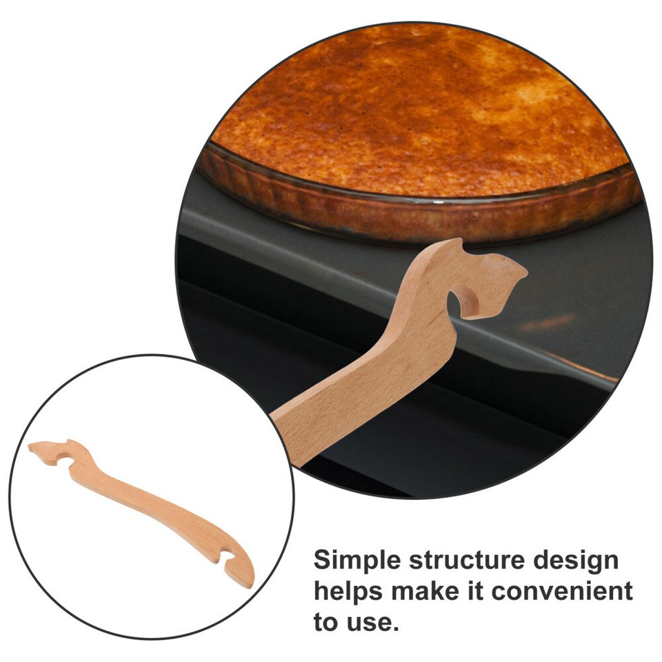 Oven Rack Puller Effectively Prevent Burns Wood Pushing Tool Oven Rack