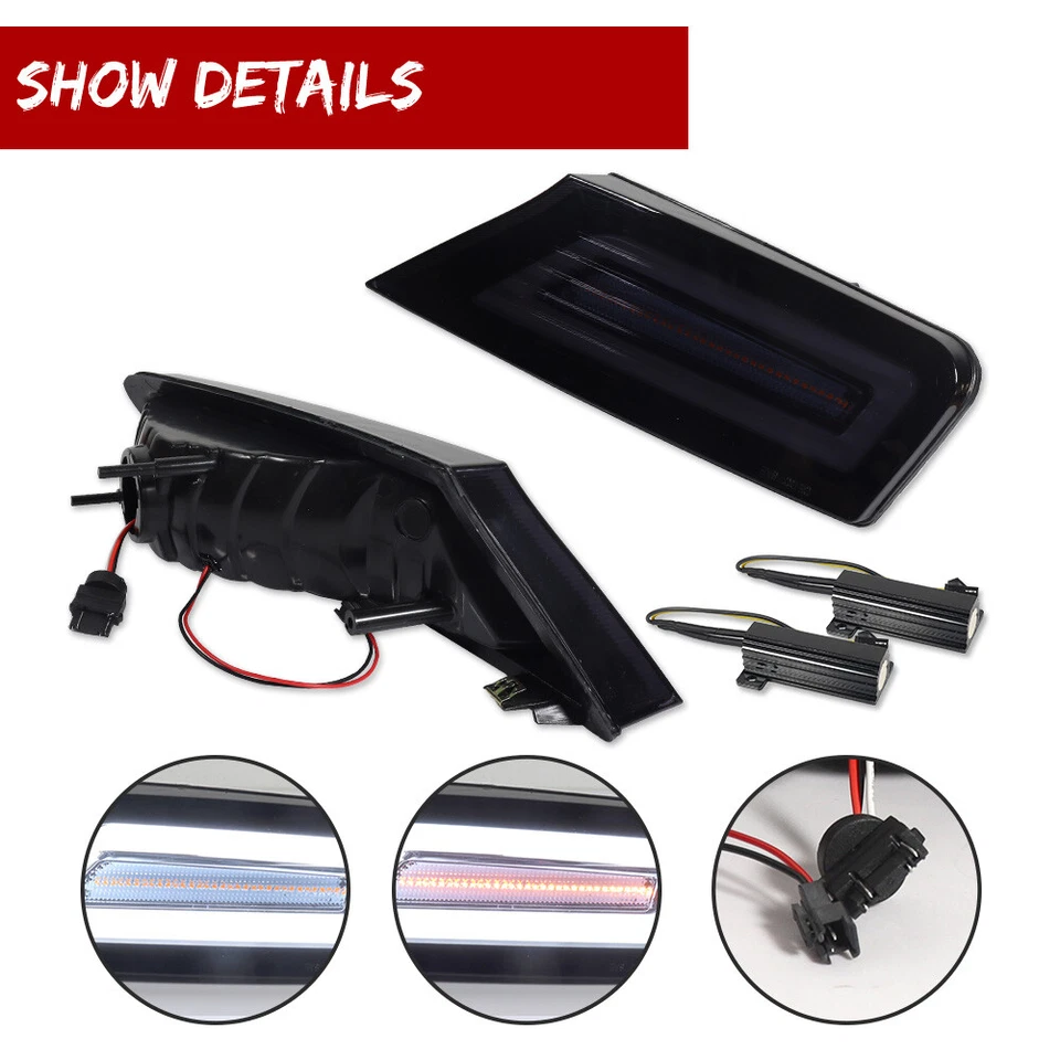 Luces de esquina intermitentes LED intermitentes de señal de giro para Jeep Liberty 08-12 2X Foto 4 de 4