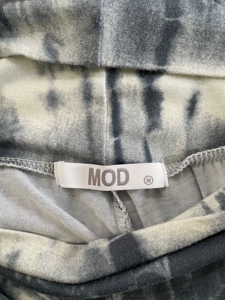 MOD Tie Dye Azul Marino Suave Campana Parte Inferior Acampanada Leggings Pantalones Foto 3 de 4
