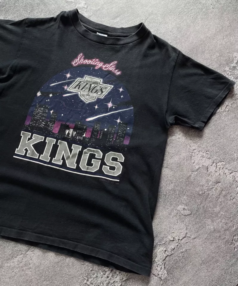 Camisa De Colección Años 90 Los Angeles Kings Shooting Stars Hockey NHL 1990 Talla L Foto 2 de 4