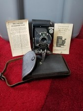 Vintage Antique Kodak Folding Pocket Camera W/original Warranty  Guide