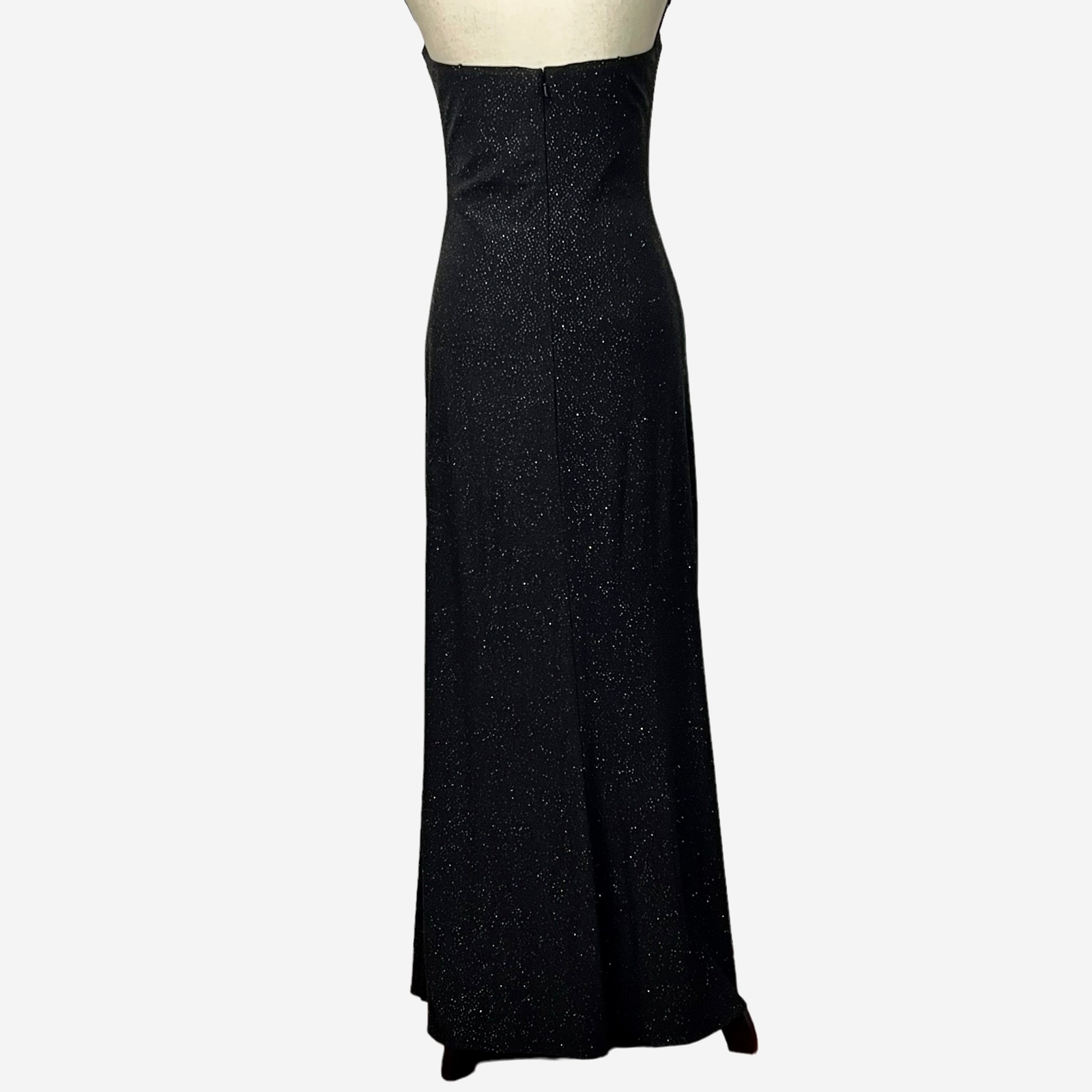 Vintage JS Boutique long black Strapless Sparkle Dress Size 6 | eBay