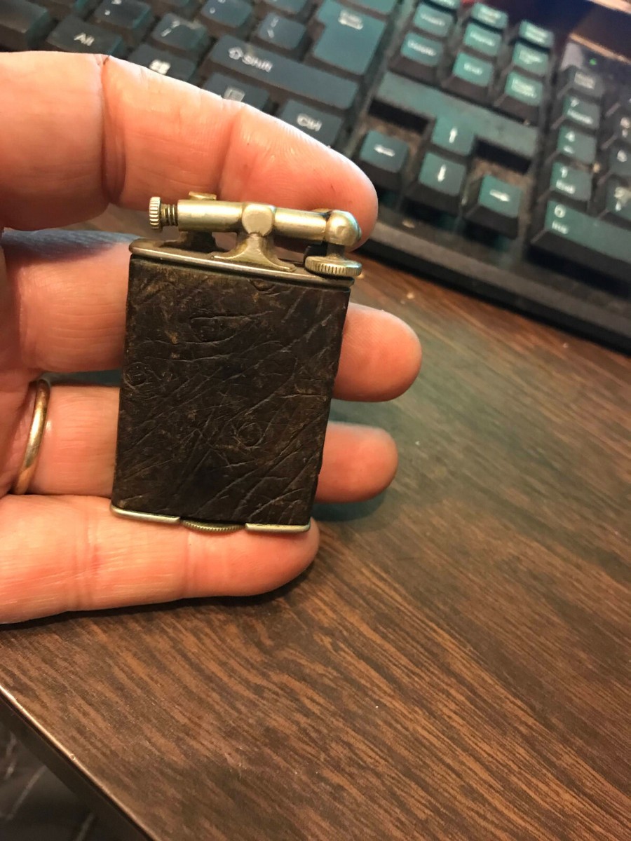 RARE Vintage 1920s Clark Windodger Liftarm Lighter 18k GP Brown