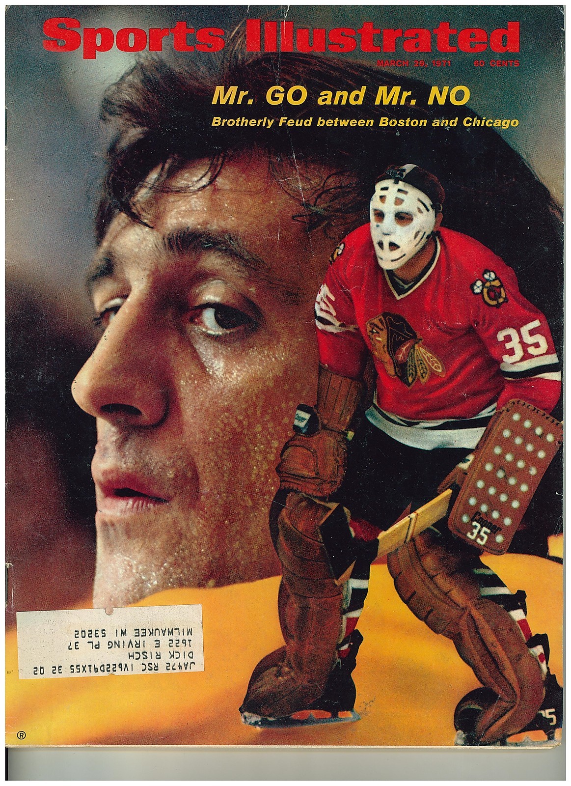 March 29 1971 issue Sports Illustrated Hockey's Phil & Tony Esposito