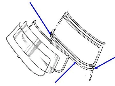Novo selo de estrutura para pára-brisa para corpo para Triumph TR4 TR4A TR250 TR6 - Imagem 2 de 2