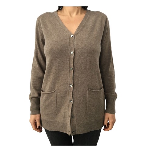 Ca' Vagan Cardigan Long Woman Taupe 90 