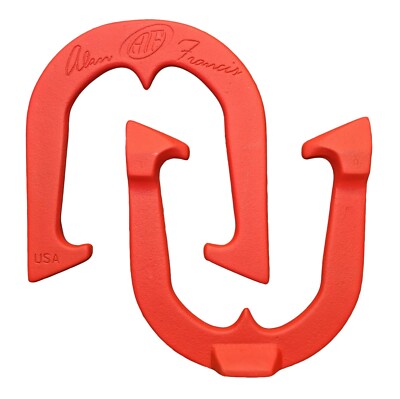 Alan Francis Pro Professional Pitching Horseshoes- Red, One Pair, Made in USA