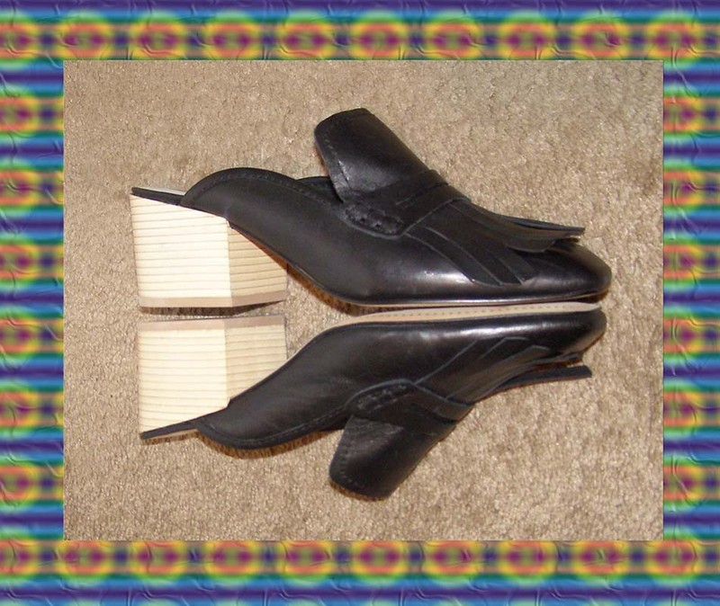 NEW $140 Dolce Vita "Katina" Mules Black Dressy shoes w/Fringe detail sz 8-8.5