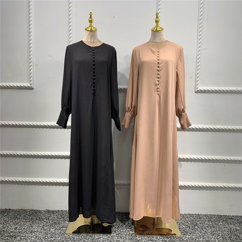 Muslimisches Damen Abaya Chiffon langes Maxikleid islamisches Partykleid arabischer Ramadan Eid - Bild 6 von 28