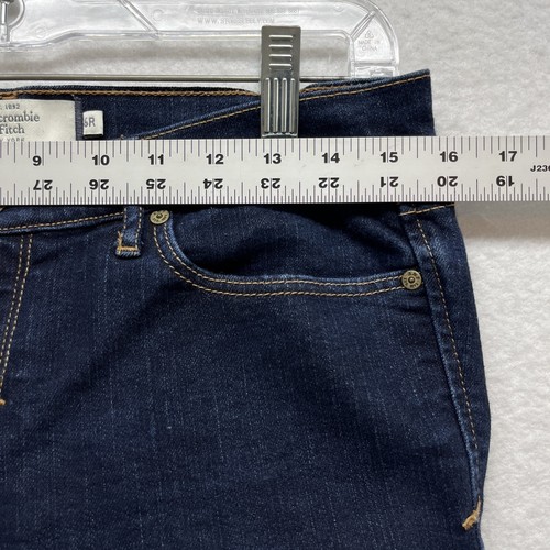 Abercrombie & Fitch Erin Straight Leg Jeans Womens Size 6 R - Dark Wash Low Rise - Picture 5 of 12