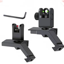 21mm Iron Sights 45 Degree Fiber Optics Offset Flip-up Front and Rear Sights
