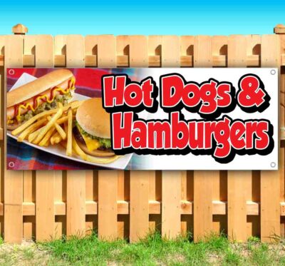 HunnmingRe Hot Dogs Federflaggen Set 2,4m - Werbefahne Mit Mast & Erdspieß