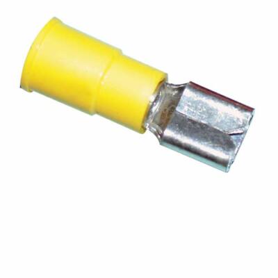 3M Female Quick Disconnect Vinyl .250'' 12-10 Gauge Yellow -50PK