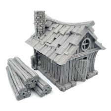 Hunters Cabin 28mm Medieval Scenery DND Wargame RPG Woodland Hut Fantasy QP3D