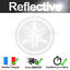 miniatuur 1 - Sticker Logo YAMAHA BLANC Rétro-Réfléchissant 7cm Adhésif Moto Reflective decal