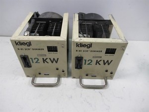 Lot of 2 Kliegl R-81 SCR Dimmer 12KW Professional Theater Lighting Light Modules