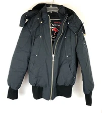 Moose Knuckle Women’s Lejeune Navy/Black Bomber Jacket Size Medium